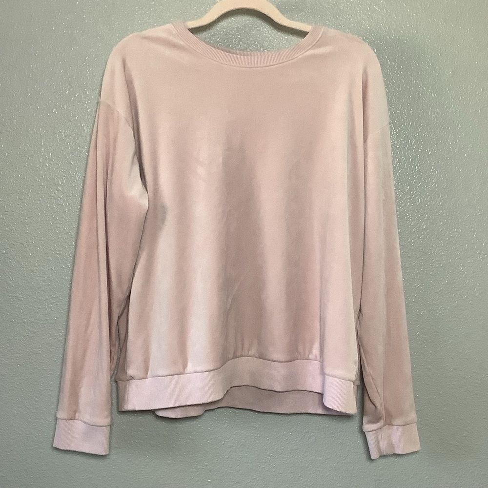 Banana Republic Pink‎ Soft Velour Slouchy Casual Comfy Cozy Long Sleeve XL